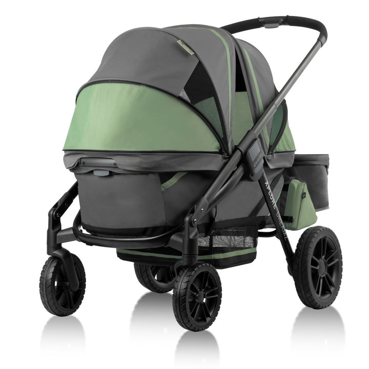 Pivot Xplore Dreamz All-Terrain Stroller Wagon with Bassinet Insert in Voyager Green